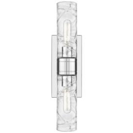 Ballston Urban 18"W 2 Light Polished Chrome Bath Light w/ Deco Swirl S Ballston Urban 18"W 2 Light Polished Chrome Bath Light w/ Deco Swirl S