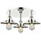 Ballston Urban 19.75"W 3 Light Polished Nickel Flush w/ Short Nickel S