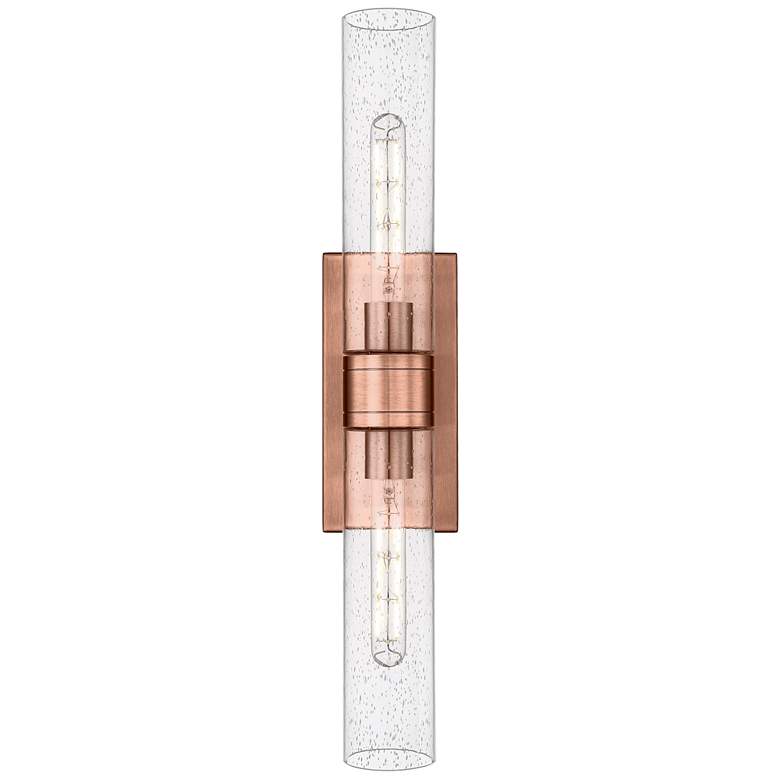 Image 1 Ballston Urban 24" Wide 2 Light Antique Copper Bath Light With Seedy S