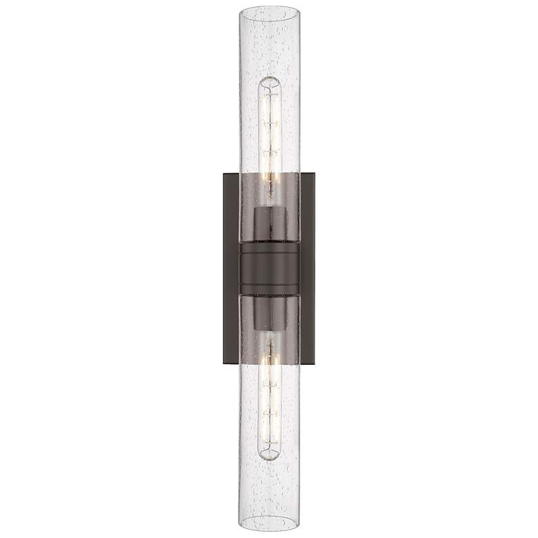 Image 1 Ballston Urban 24" Wide 2 Light Oiled Brass Bath Light With Seedy Shad