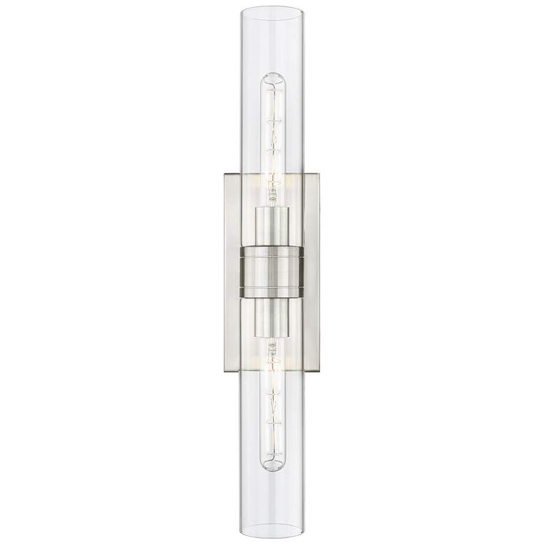 Image 1 Ballston Urban 24" Wide 2 Light Satin Nickel Bath Light With Clear Sha