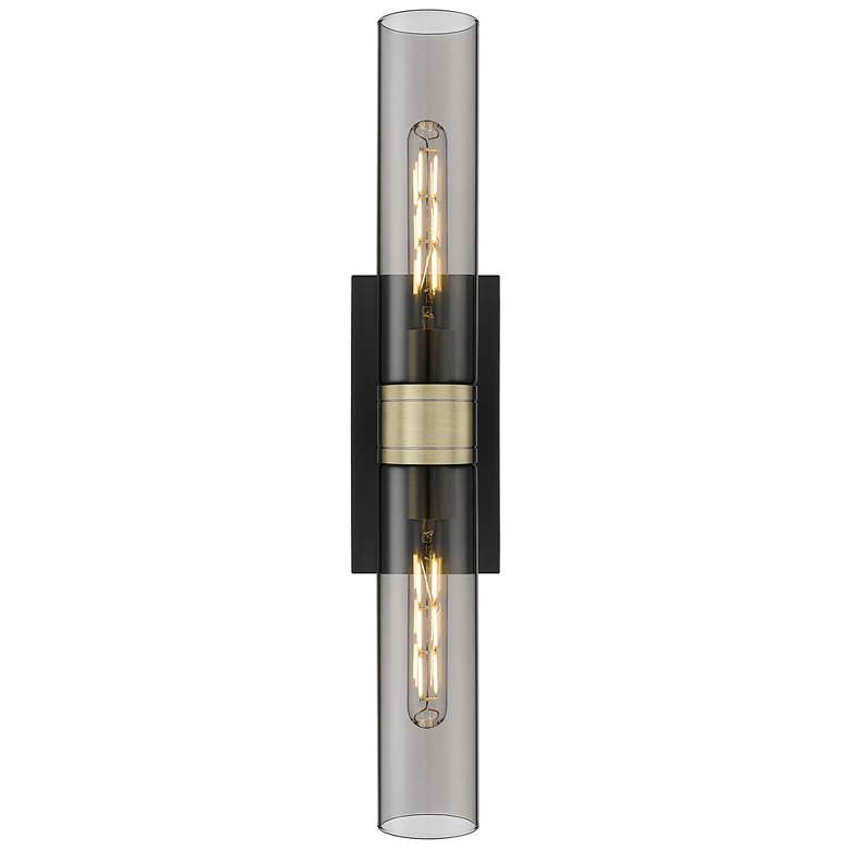 Image 1 Ballston Urban 24" Wide Black 2-Light Bath Vanity Light