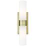 1_Ballston Urban 24"W 2 Light Antique Brass Bath Light With Matte White