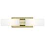 2_Ballston Urban 24"W 2 Light Antique Brass Bath Light With Matte White  more views