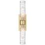 Ballston Urban 24"W 2 Light Brushed Brass Bath Light With Deco Swirl S
