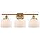 Ballston Urban 26" Wide Brushed Brass 3-Light Bath Light