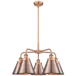 Ballston Urban 26"W 5 Light Copper Stem Chandelier w/ Tall Copper