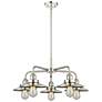 Ballston Urban 26"W 5 Light Polished Nickel Stem Chandelier w/ Short N