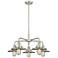 Ballston Urban 26"W 5 Light Satin Nickel Stem Chandelier w/ Short Nick