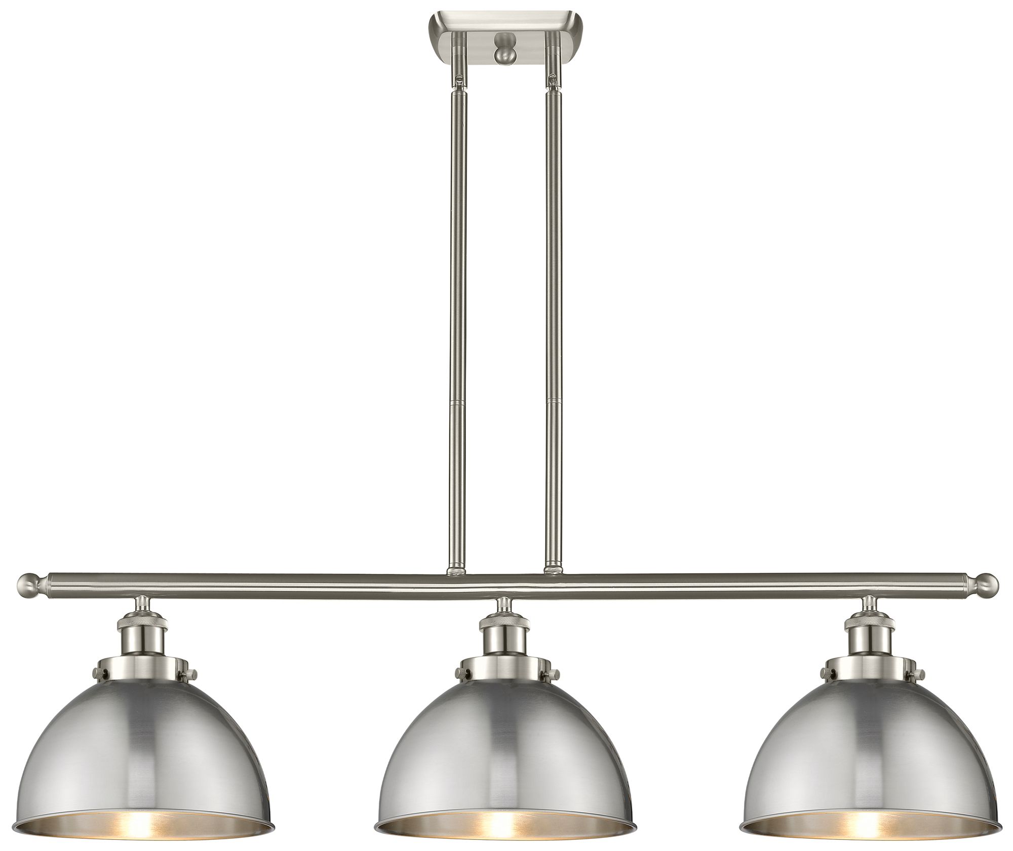 Ballston Urban 36"W 3 Light Brushed Satin Nickel Stem Island Light