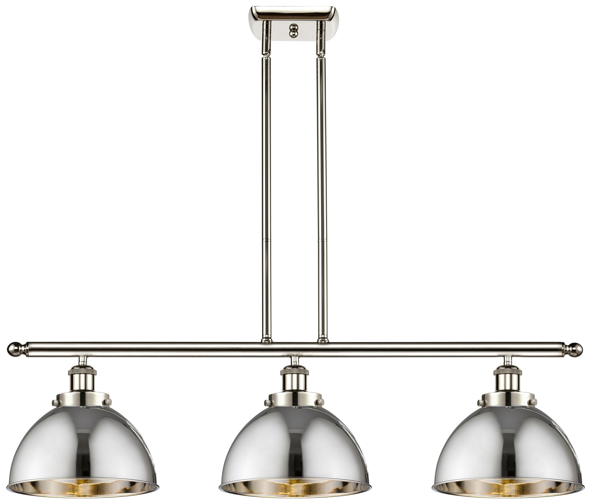 Ballston Urban 36"W 3 Light Polished Nickel Stem Island Light