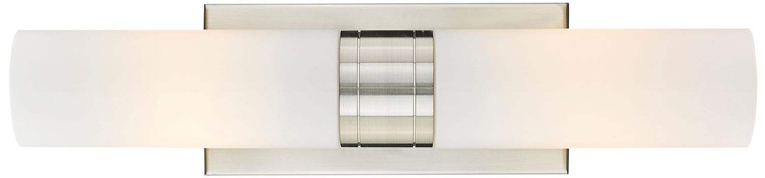 Image 2 Ballston Urban 4.5"High 2 Light Satin Nickel Bath Light With White Sha more views