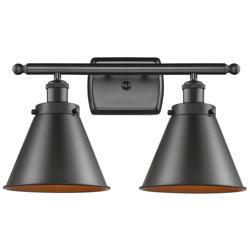 Ballston Urban Appalachian 16"W 2 Light Bronze Bath Light w/ Bronze Sh
