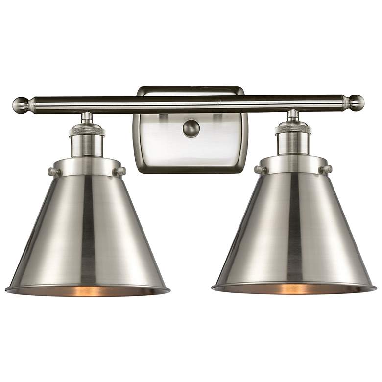 Image 1 Ballston Urban Appalachian 16"W 2-Lt Brushed Nickel Bath Light Nickel