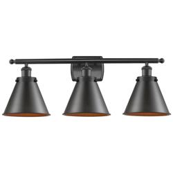 Ballston Urban Appalachian 26"W 3 Light Bronze Bath Light w/ Bronze Sh