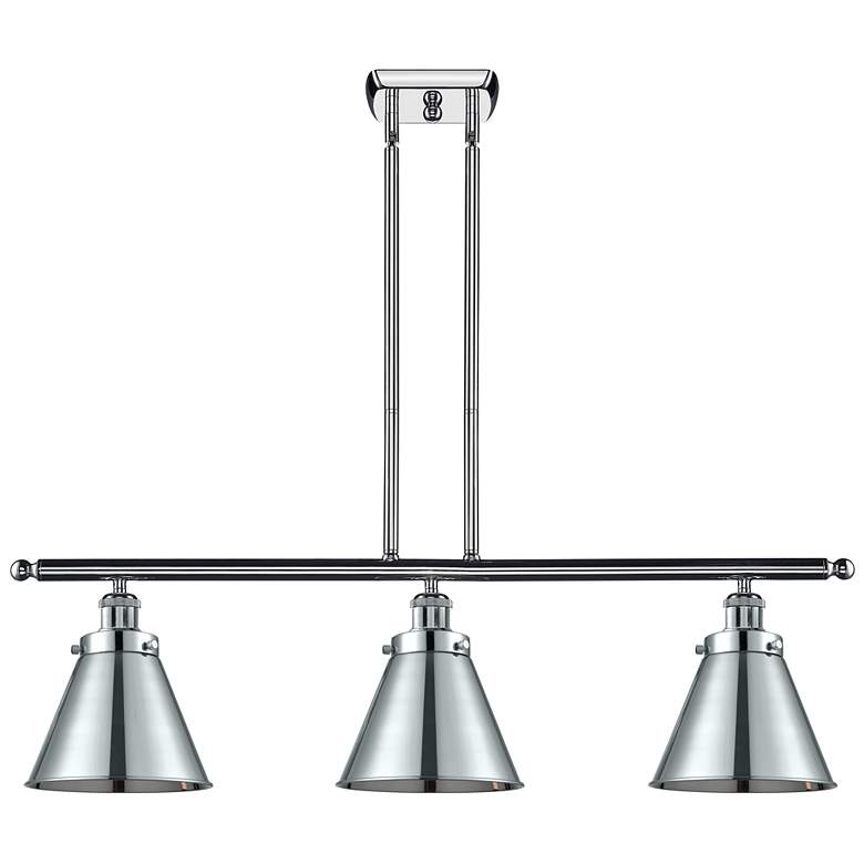 Image 1 Ballston Urban Appalachian 36"W 3 Light Chrome Island Light w/ Chrome