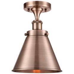 Ballston Urban Appalachian 7" Antique Copper Semi Flush Mount