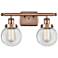 Ballston Urban Beacon 2 Light 16" Bath Light - Antique Copper - Clear