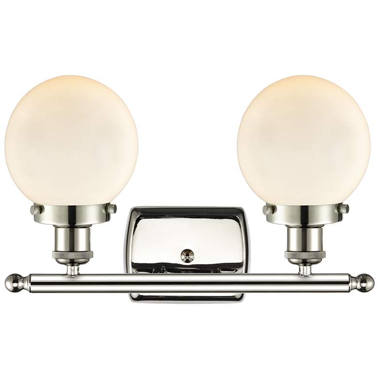 Image 1 Ballston Urban Beacon 2 Light 16" Bath Light - Polished Nickel - White