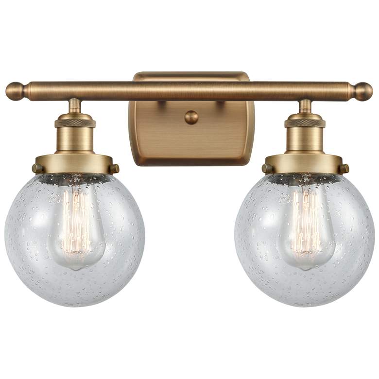 Image 1 Ballston Urban Beacon 2 Light 16" LED Bath Light - Brushed Brass - See