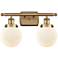 Ballston Urban Beacon 2 Light 16" LED Bath Light - Brushed Brass - Whi