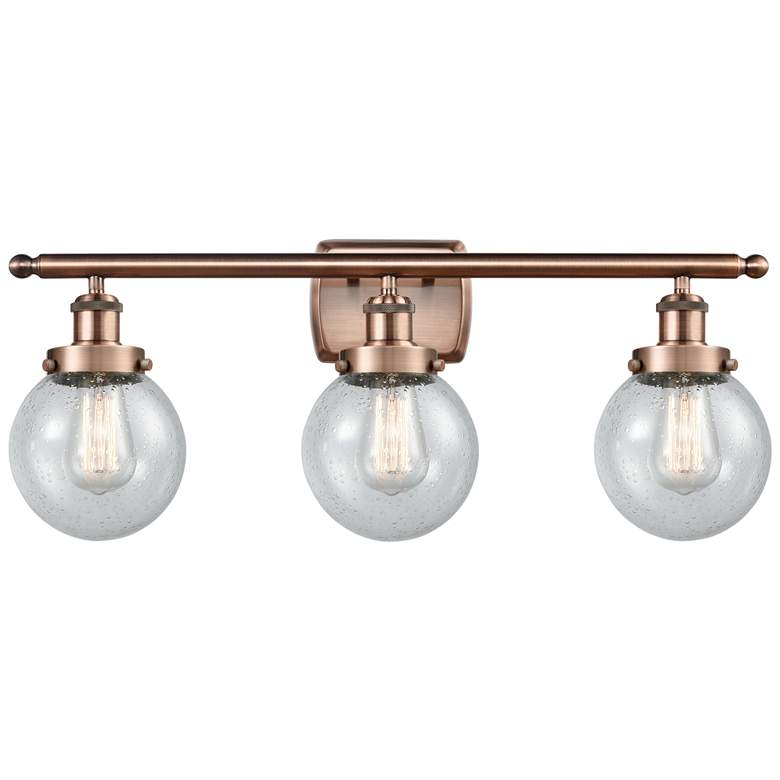 Image 1 Ballston Urban Beacon 3 Light 26" Bath Light - Antique Copper - Seedy