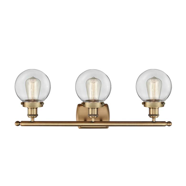 Image 2 Ballston Urban Beacon 3 Light 26" Bath Light - Brushed Brass - Clear S more views