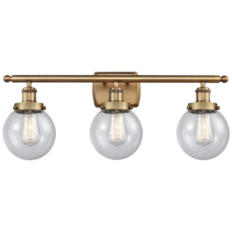 Image 1 Ballston Urban Beacon 3 Light 26" LED Bath Light - Brushed Brass - See