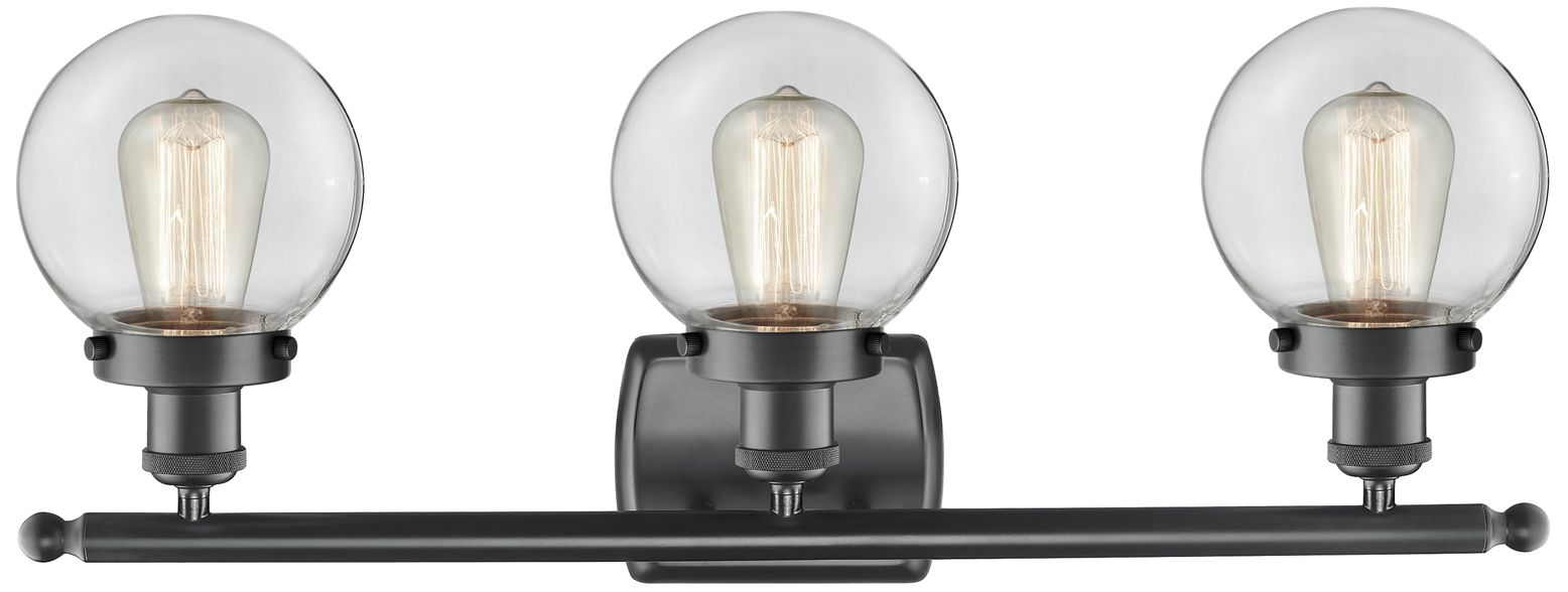 Image 2 Ballston Urban Beacon 3 Light 26" LED Bath Light - Matte Black - Clear more views