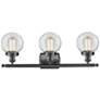 2_Ballston Urban Beacon 3 Light 26" LED Bath Light - Matte Black - Clear more views