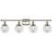 Ballston Urban Beacon 4 Light 36" Bath Light - Polished Nickel - Clear