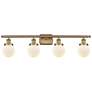 Ballston Urban Beacon 4 Light 36" LED Bath Light - Brushed Brass - Whi