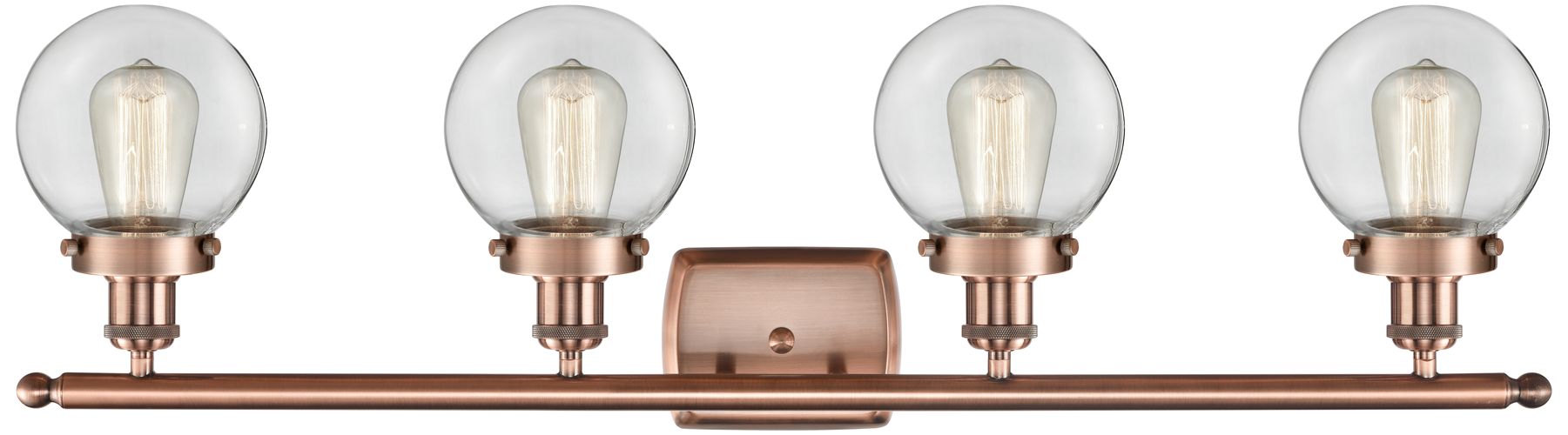 Image 2 Ballston Urban Beacon 4 Light 36" LED Bath Light - Copper - Clear Shad more views