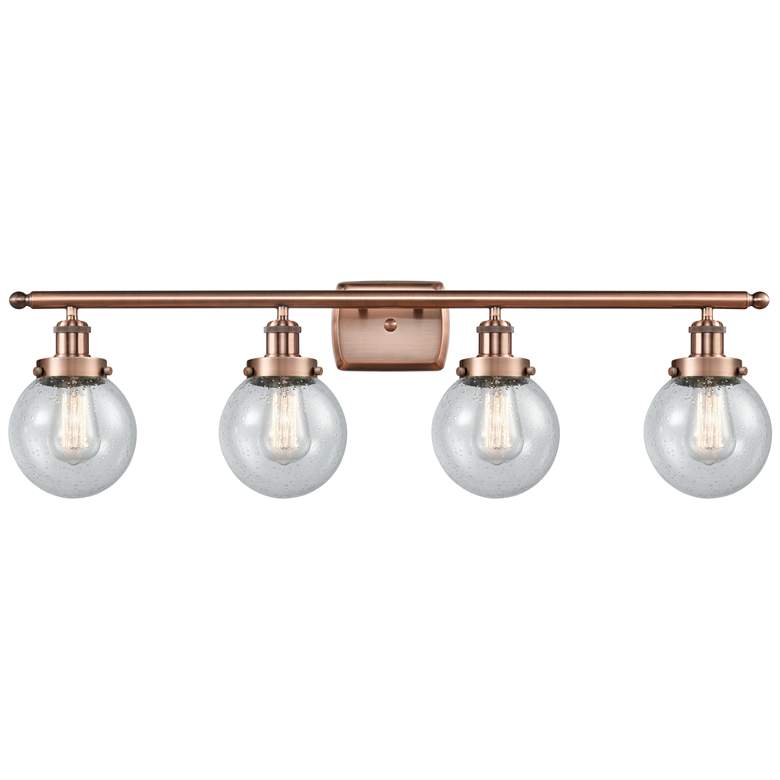 Image 1 Ballston Urban Beacon 4 Light 36" LED Bath Light - Copper - Seedy Shad