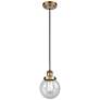 Ballston Urban Beacon 6" Mini Pendant - Brushed Brass - Seedy Shade