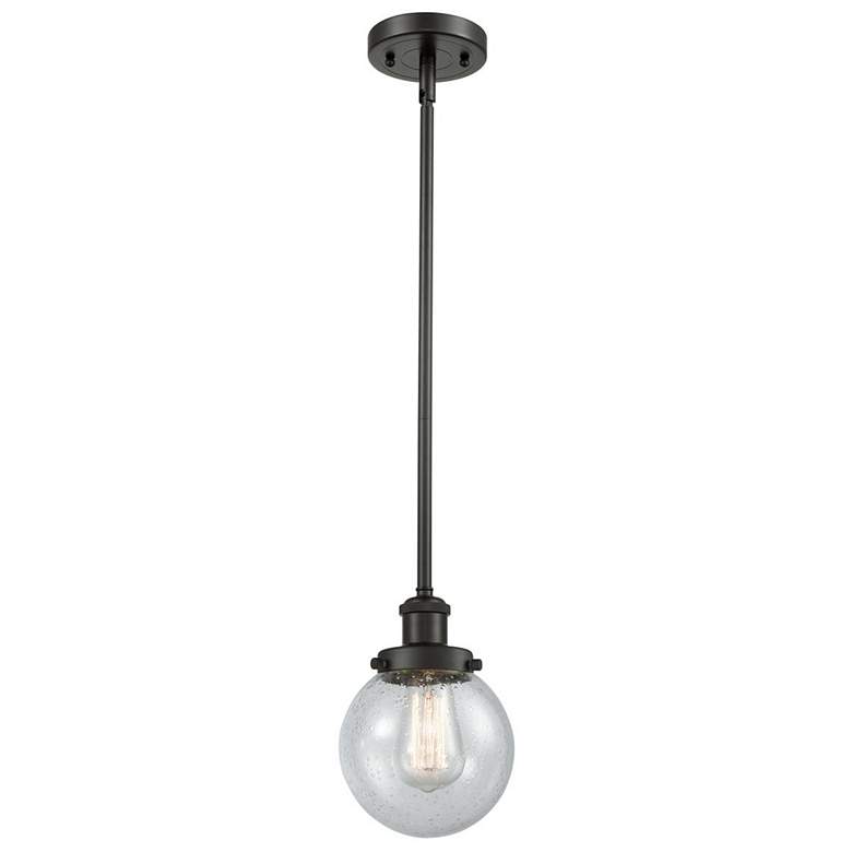 Image 1 Ballston Urban Beacon 6" Wide Bronze Stem Hung Mini Pendant w/ Seedy S