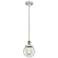 Ballston Urban Beacon 6"W White and Chrome Stem Mini Pendant w/ Clear