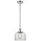 Ballston Urban Bell 10" Chrome LED Stem Hung Mini Pendant w/ Clear Sha