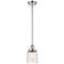 Ballston Urban Bell 10" Chrome Stem Hung Mini Pendant w/ Swirl Shade