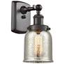 Ballston Urban Bell 12" High Bronze Sconce w/ Silver Plated Mercury Sh