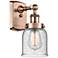 Ballston Urban Bell 12" High Copper Sconce w/ Seedy Shade