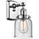 Ballston Urban Bell 12" High Polished Chrome Sconce w/ Seedy Shade