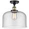 Ballston Urban Bell 12" LED Semi-Flush Mount - Black Antique Brass -