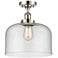 Ballston Urban Bell 12" LED Semi-Flush Mount - Polished Nickel - Seed