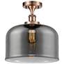 Ballston Urban Bell  12" Semi-Flush Mount - Antique Copper - Plated Sm