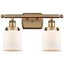 1_Ballston Urban Bell 12"H Brushed Brass 2-Light Wall Sconce
