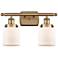 Ballston Urban Bell 12"H Brushed Brass 2-Light Wall Sconce