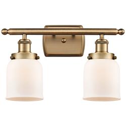 Ballston Urban Bell 12"H Brushed Brass 2-Light Wall Sconce