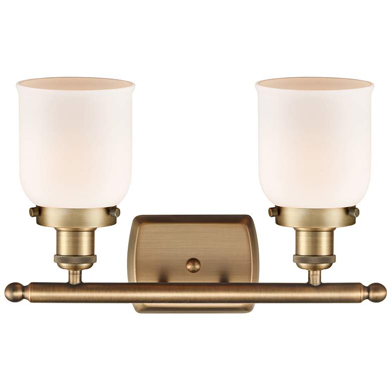 Image 3 Ballston Urban Bell 12"H Brushed Brass 2-Light Wall Sconce more views
