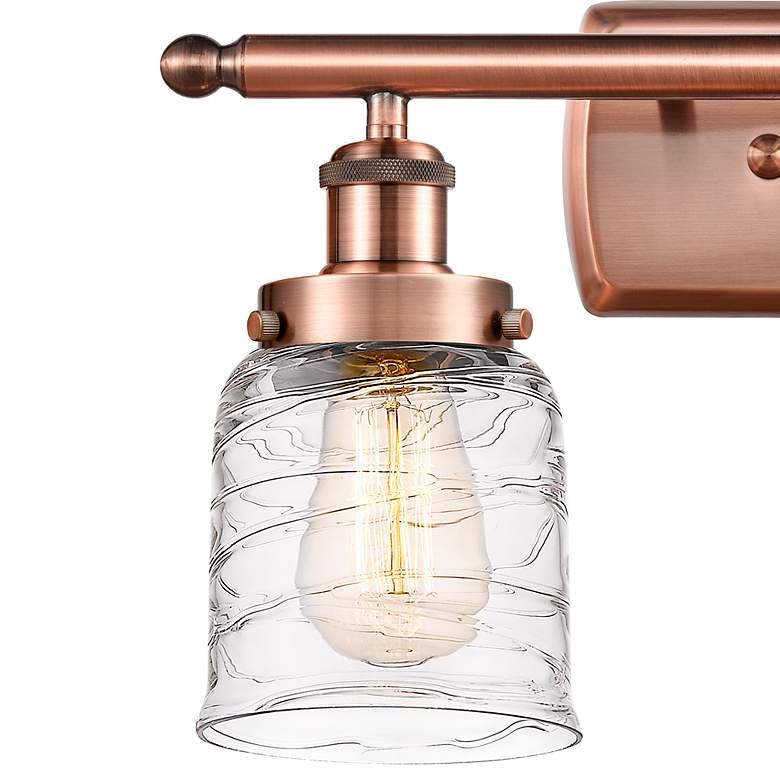 Image 2 Ballston Urban Bell 12"H Copper Deco Swirl 2-Light Sconce more views